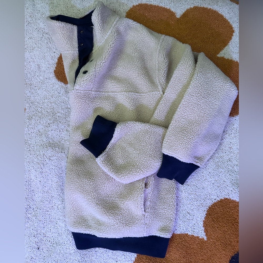 J crew Sherpa pullover size M